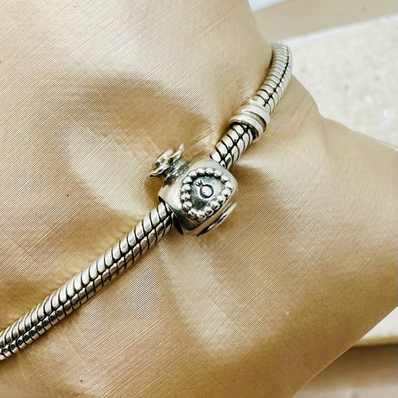 EUC Pandora 790427OCZ Sterling Silver Perfume Bottle Charm w/ Orange Zirconia - Picture 4 of 15